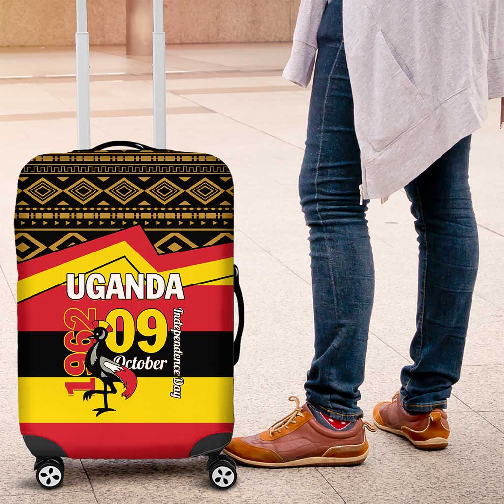 Uganda Independence Day 1962 Luggage Cover African Pattern - Wonder Print Shop