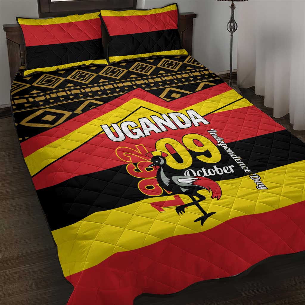 Uganda Independence Day 1962 Quilt Bed Set African Pattern - Wonder Print Shop