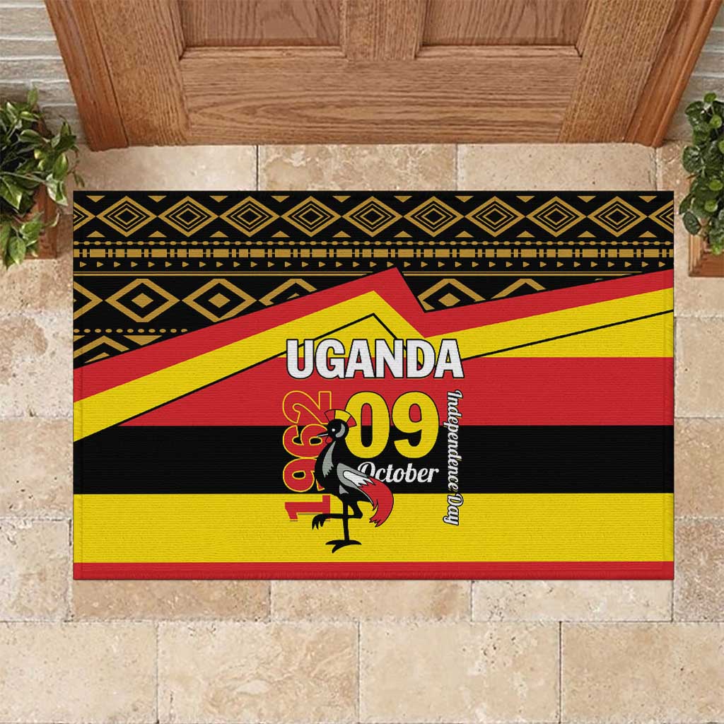 Uganda Independence Day 1962 Rubber Doormat African Pattern - Wonder Print Shop