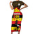 Personalized Uganda Independence Day 1962 Short Sleeve Bodycon Dress African Pattern - Wonder Print Shop