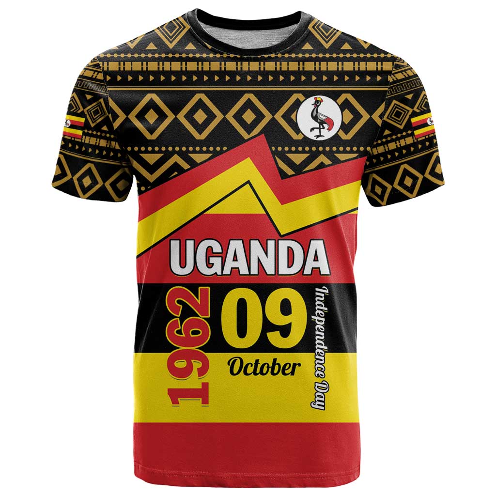 Personalized Uganda Independence Day 1962 T Shirt African Pattern - Wonder Print Shop