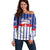 Personalized Cuba Off Shoulder Sweater Simple Sporty Style - Wonder Print Shop