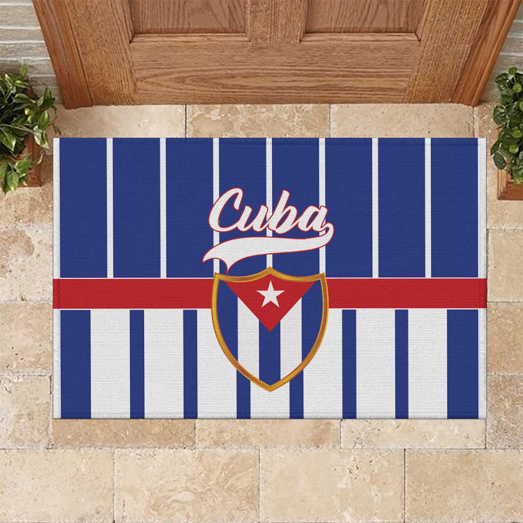 Cuba Rubber Doormat Simple Sporty Style - Wonder Print Shop