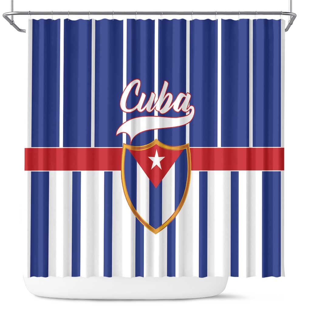 Cuba Shower Curtain Simple Sporty Style