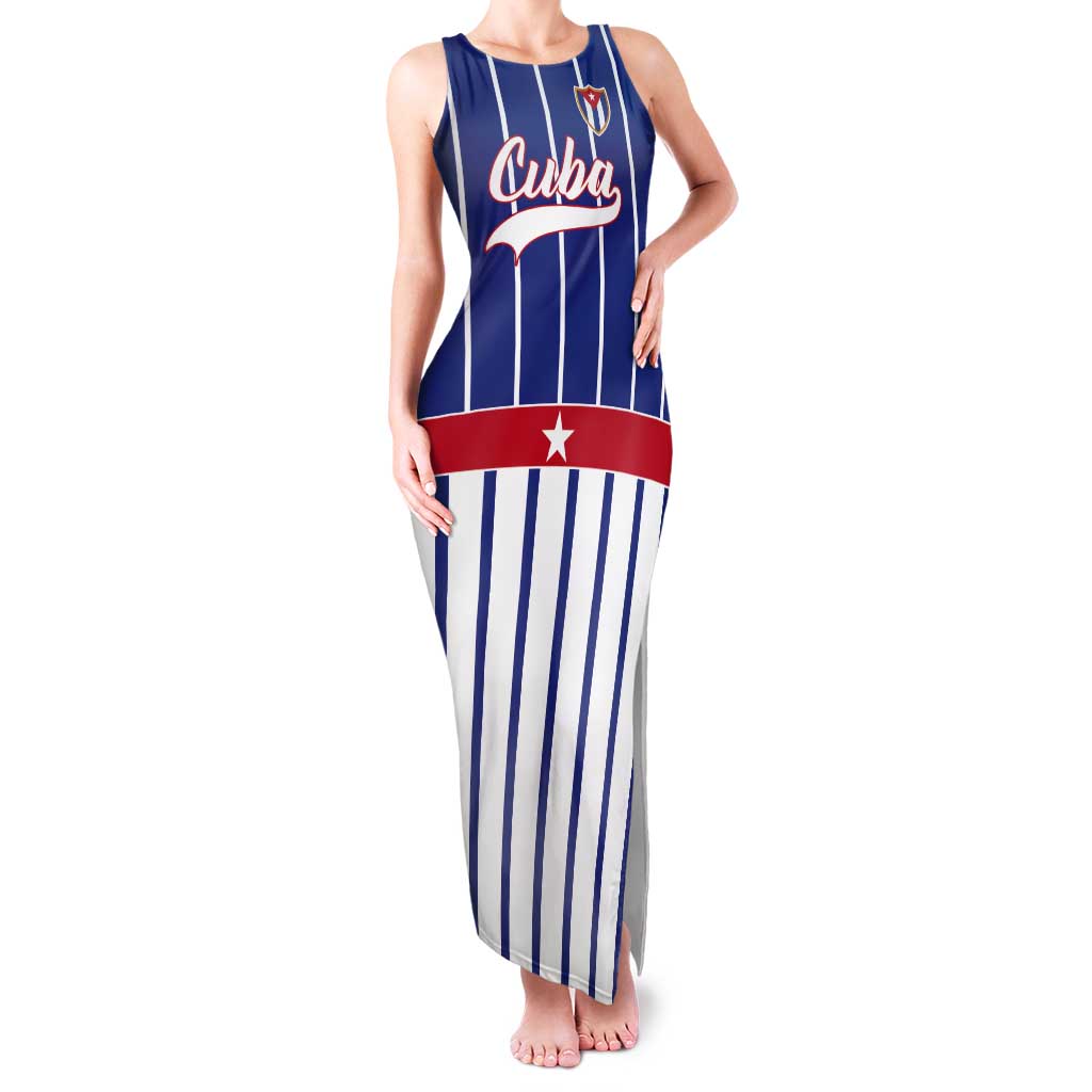 Personalized Cuba Tank Maxi Dress Simple Sporty Style - Wonder Print Shop