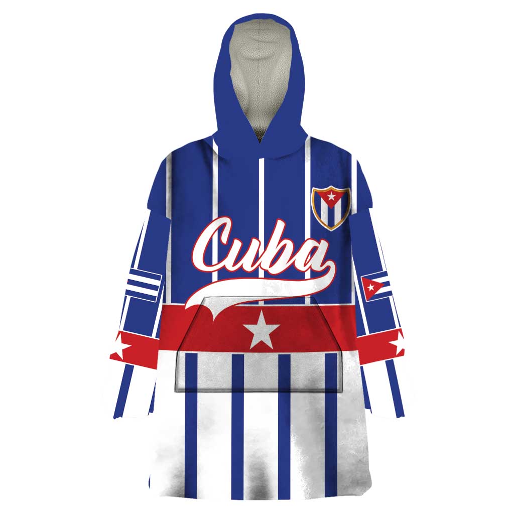 Personalized Cuba Wearable Blanket Hoodie Simple Sporty Style - Wonder Print Shop