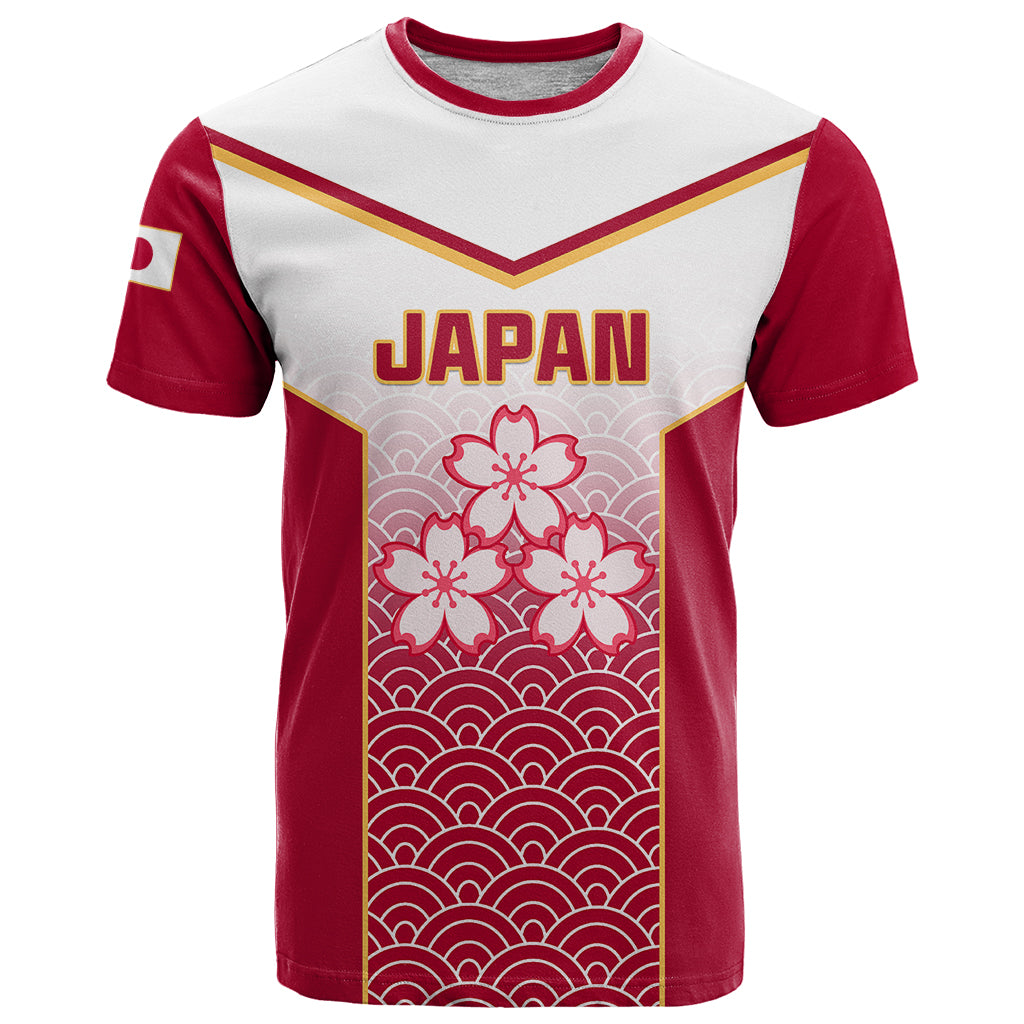 Japan Rugby T Shirt Brave Blossoms Japanese Motif Pattern - Wonder Print Shop