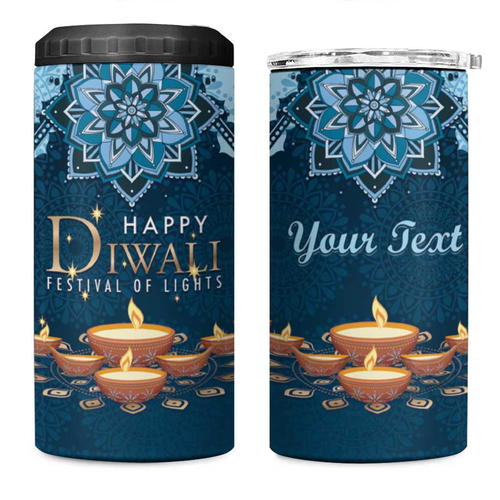 Personalized Diwali 4 in 1 Can Cooler Tumbler Festival of Lights - Wonder Print Shop