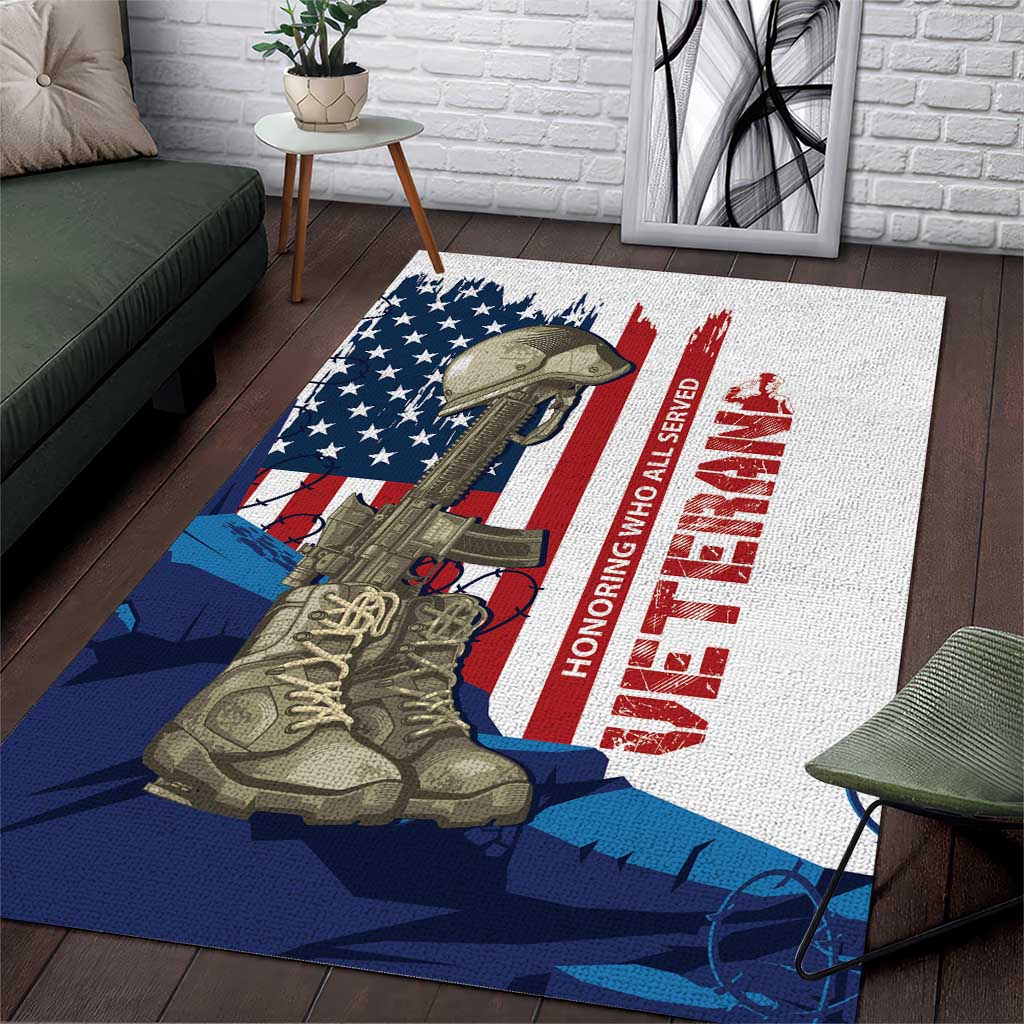 Happy Veterans Day Area Rug Honoring All Who Served - Wonder Print Shop