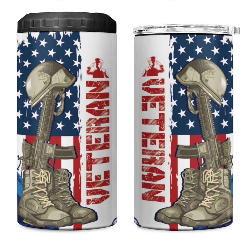 Happy Veterans Day 4 in 1 Can Cooler Tumbler Honoring All Who Served - Wonder Print Shop