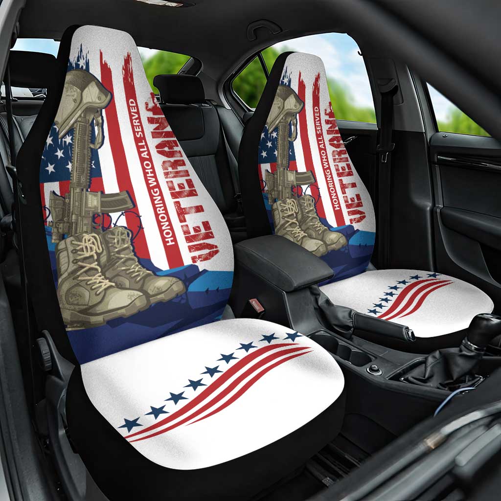 Happy Veterans Day Car Seat Cover Honoring All Who Served - Wonder Print Shop