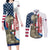 Happy Veterans Day Couples Matching Long Sleeve Bodycon Dress and Long Sleeve Button Shirt Honoring All Who Served - Wonder Print Shop