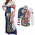 Happy Veterans Day Couples Matching Off Shoulder Maxi Dress and Long Sleeve Button Shirt Honoring All Who Served - Wonder Print Shop