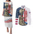 Happy Veterans Day Couples Matching Puletasi and Long Sleeve Button Shirt Honoring All Who Served - Wonder Print Shop