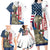 Happy Veterans Day Family Matching Long Sleeve Bodycon Dress and Hawaiian Shirt Honoring All Who Served - Wonder Print Shop