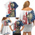 Happy Veterans Day Family Matching Off Shoulder Short Dress and Hawaiian Shirt Honoring All Who Served - Wonder Print Shop