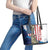 Happy Veterans Day Leather Tote Bag Honoring All Who Served - Wonder Print Shop