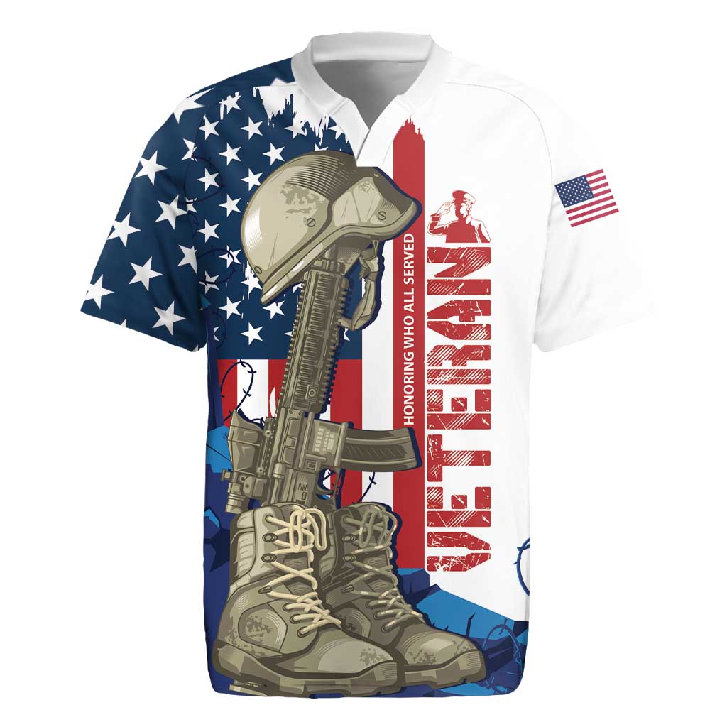 Happy Veterans Day Rugby Jersey Honoring All Who Served