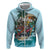 Personalized Aloha Hawaii Skeleton Zip Hoodie Tropical Summer Vibe - Wonder Print Shop