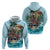 Personalized Aloha Hawaii Skeleton Zip Hoodie Tropical Summer Vibe - Wonder Print Shop