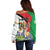 Personalized Palestine Off Shoulder Sweater Mountain Gazelle With Faqqua Iris - Wonder Print Shop