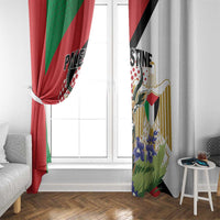 Gazelle print curtain panels hanging beside a white window, red/green on left and gray/white on right