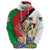 Personalized Palestine Zip Hoodie Mountain Gazelle With Faqqua Iris - Wonder Print Shop