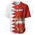 Bahrain Independence Day Baseball Jersey Bahrayn Coat Of Arms Floral Pattern - Wonder Print Shop