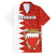 Bahrain Independence Day Family Matching Mermaid Dress and Hawaiian Shirt Bahrayn Coat Of Arms Floral Pattern - Wonder Print Shop