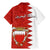 Bahrain Independence Day Family Matching Mermaid Dress and Hawaiian Shirt Bahrayn Coat Of Arms Floral Pattern - Wonder Print Shop