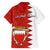 Bahrain Independence Day Family Matching Off Shoulder Maxi Dress and Hawaiian Shirt Bahrayn Coat Of Arms Floral Pattern - Wonder Print Shop