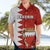 Bahrain Independence Day Hawaiian Shirt Bahrayn Coat Of Arms Floral Pattern - Wonder Print Shop