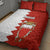 Bahrain Independence Day Quilt Bed Set Bahrayn Coat Of Arms Floral Pattern - Wonder Print Shop