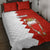 Bahrain Independence Day Quilt Bed Set Bahrayn Coat Of Arms Floral Pattern - Wonder Print Shop