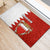 Bahrain Independence Day Rubber Doormat Bahrayn Coat Of Arms Floral Pattern - Wonder Print Shop