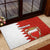 Bahrain Independence Day Rubber Doormat Bahrayn Coat Of Arms Floral Pattern - Wonder Print Shop