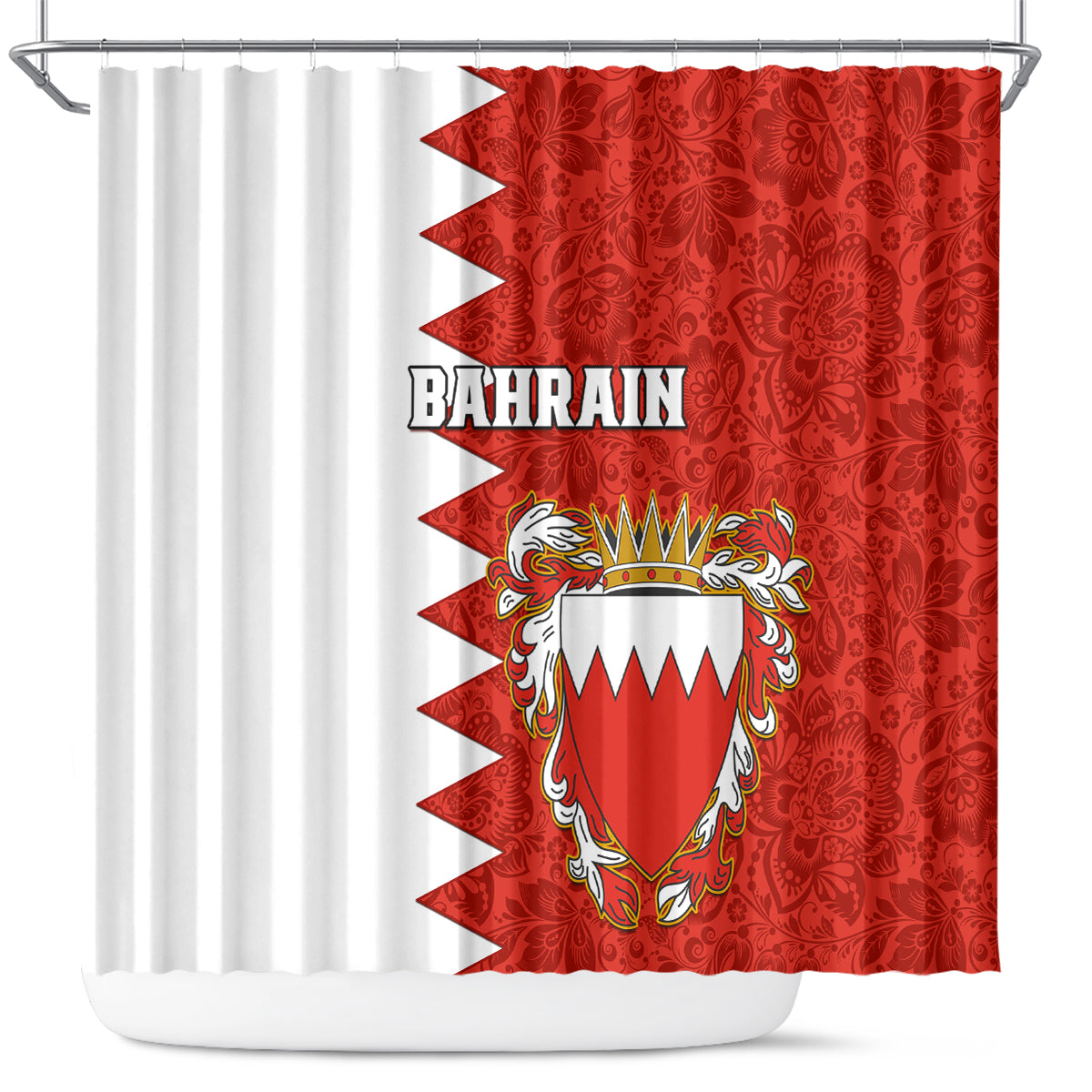 bahrain-independence-day-shower-curtain-bahrayn-coat-of-arms-floral-pattern