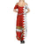 Bahrain Independence Day Summer Maxi Dress Bahrayn Coat Of Arms Floral Pattern - Wonder Print Shop