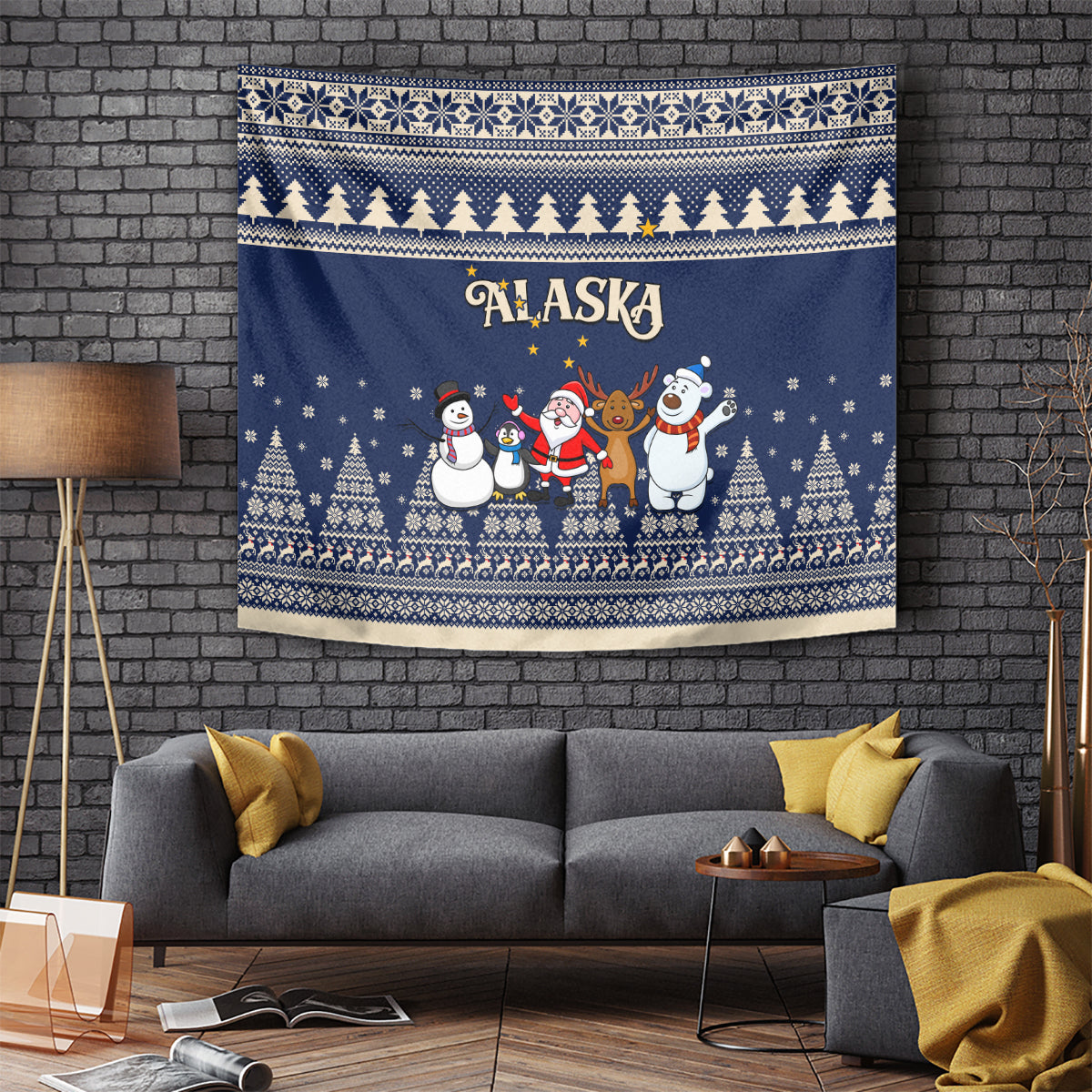 custom-alaska-christmas-tapestry-santa-claus-with-snowman-reindeer-penguin