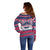 USA Christmas Off Shoulder Sweater The Stars and Stripes Xmas Style - Wonder Print Shop