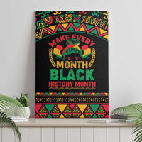 Black History Month canvas wall art with tribal border pattern and bold centered lettering