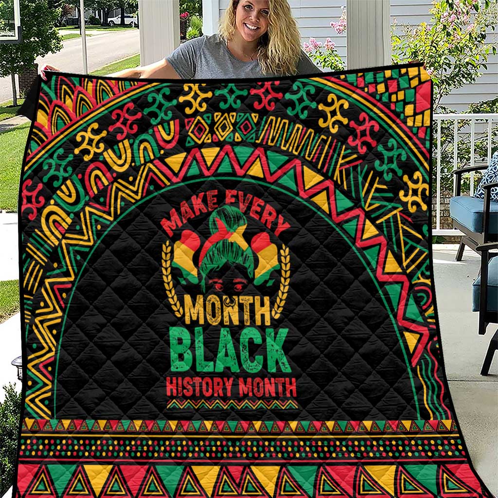 Make Every Month Black History Month Quilt African Pattern - Wonder Print Shop