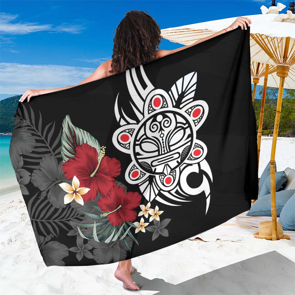 Taino Sun Tribal Sarong Tropical Hibiscus