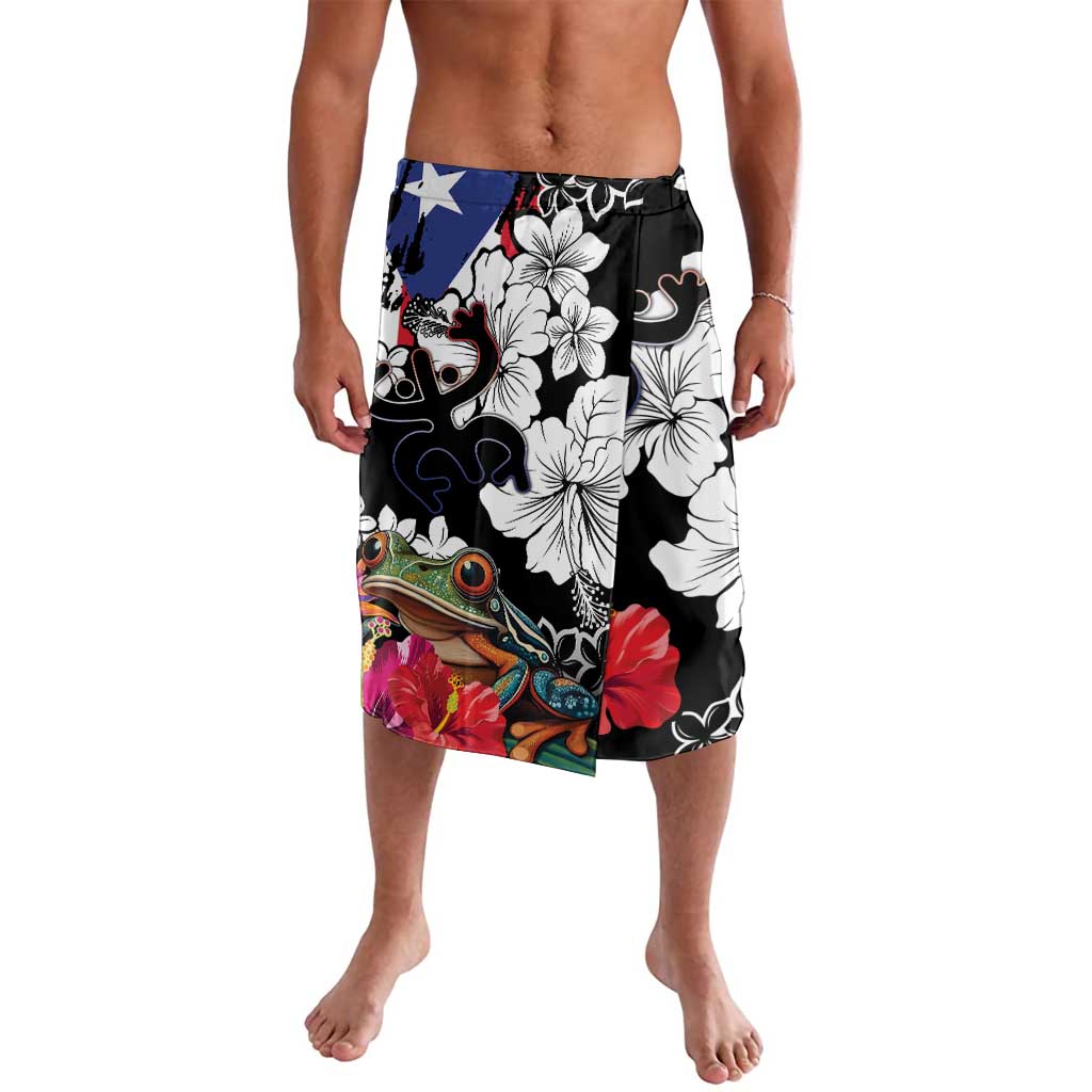 Tropical print swim shorts with floral and lizard graphics, elastic waistband