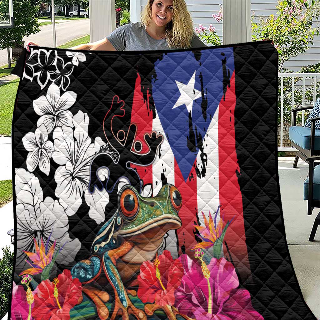 Boricua Taino Coqui Tropical Quilt Puerto Rico Grunge Flag - Wonder Print Shop