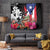 Boricua Taino Coqui Tropical Tapestry Puerto Rico Grunge Flag