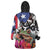 Boricua Taino Coqui Tropical Wearable Blanket Hoodie Puerto Rico Grunge Flag