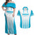 Custom Honduras Football Couples Matching Off Shoulder Maxi Dress and Hawaiian Shirt Vamos Los Catrachos