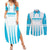 Custom Honduras Football Couples Matching Summer Maxi Dress and Long Sleeve Button Shirt Vamos Los Catrachos