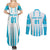 Custom Honduras Football Couples Matching Summer Maxi Dress and Long Sleeve Button Shirt Vamos Los Catrachos